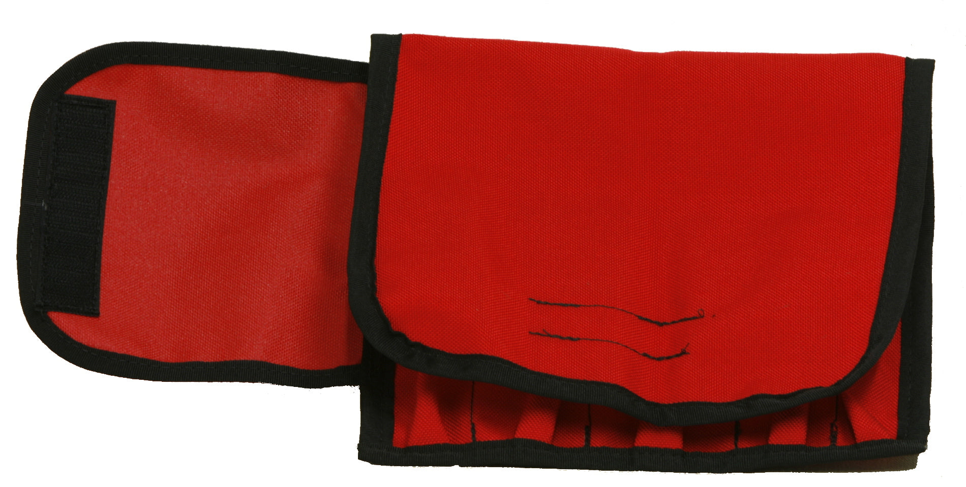 40-01-0100 Turn Out Tool Roll 5 Pocket Red Open