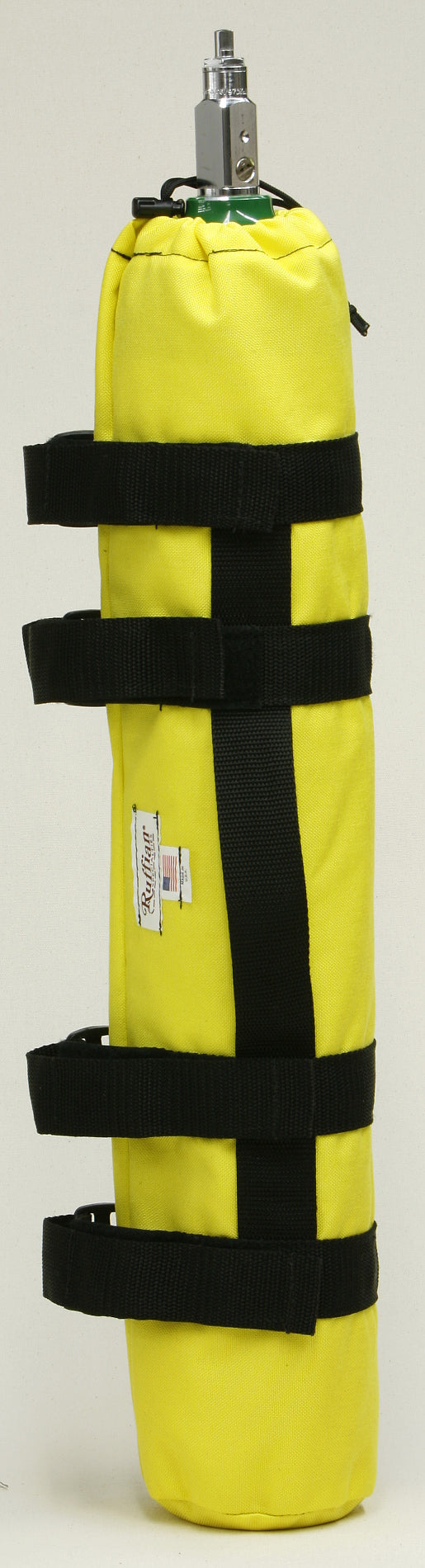 60-03-0005 Ruffian Oxygen Sleeve E Cylinder with Straps Upright View