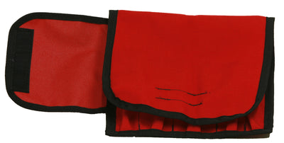 40-01-0100 Turn Out Tool Roll 5 Pocket Red Open