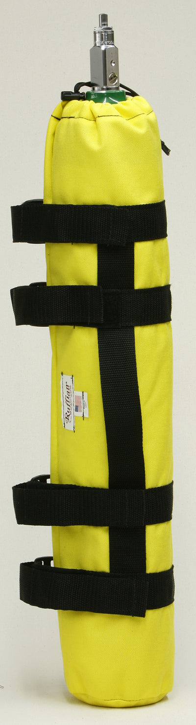 60-03-0005 Ruffian Oxygen Sleeve E Cylinder with Straps Upright View