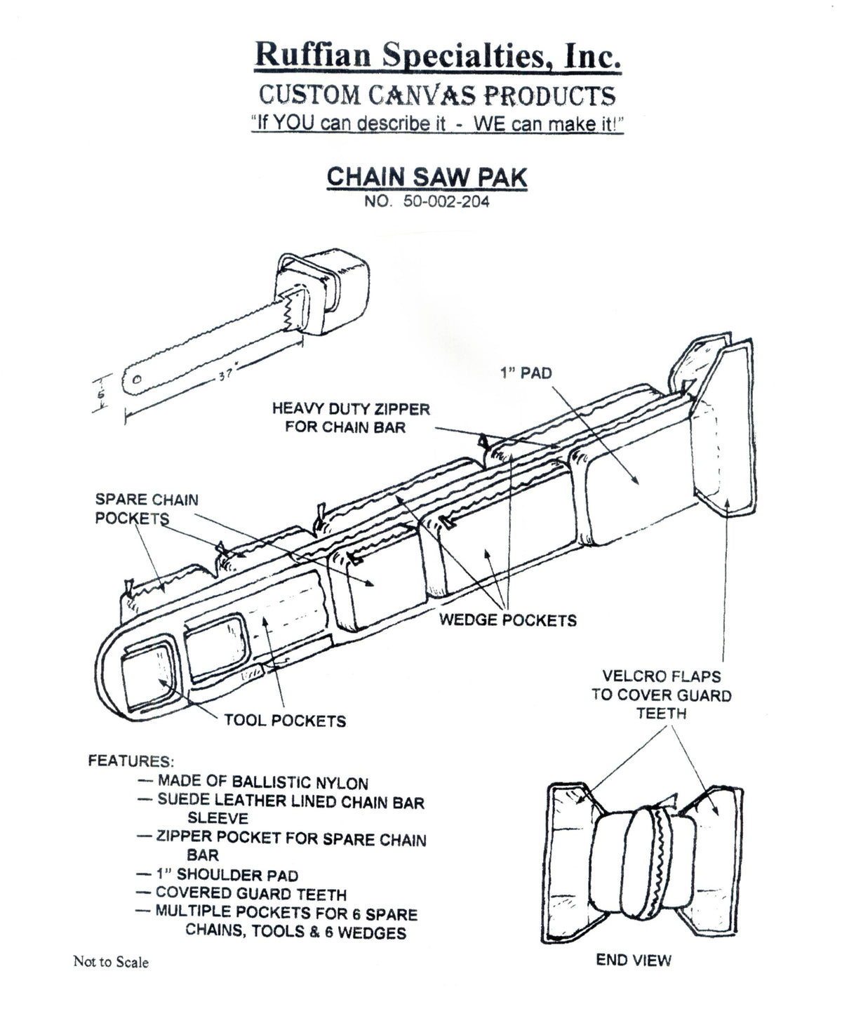 Deluxe Chain Saw Bar Cover