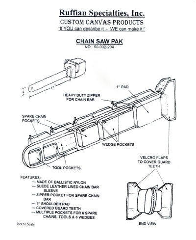 Deluxe Chain Saw Bar Cover