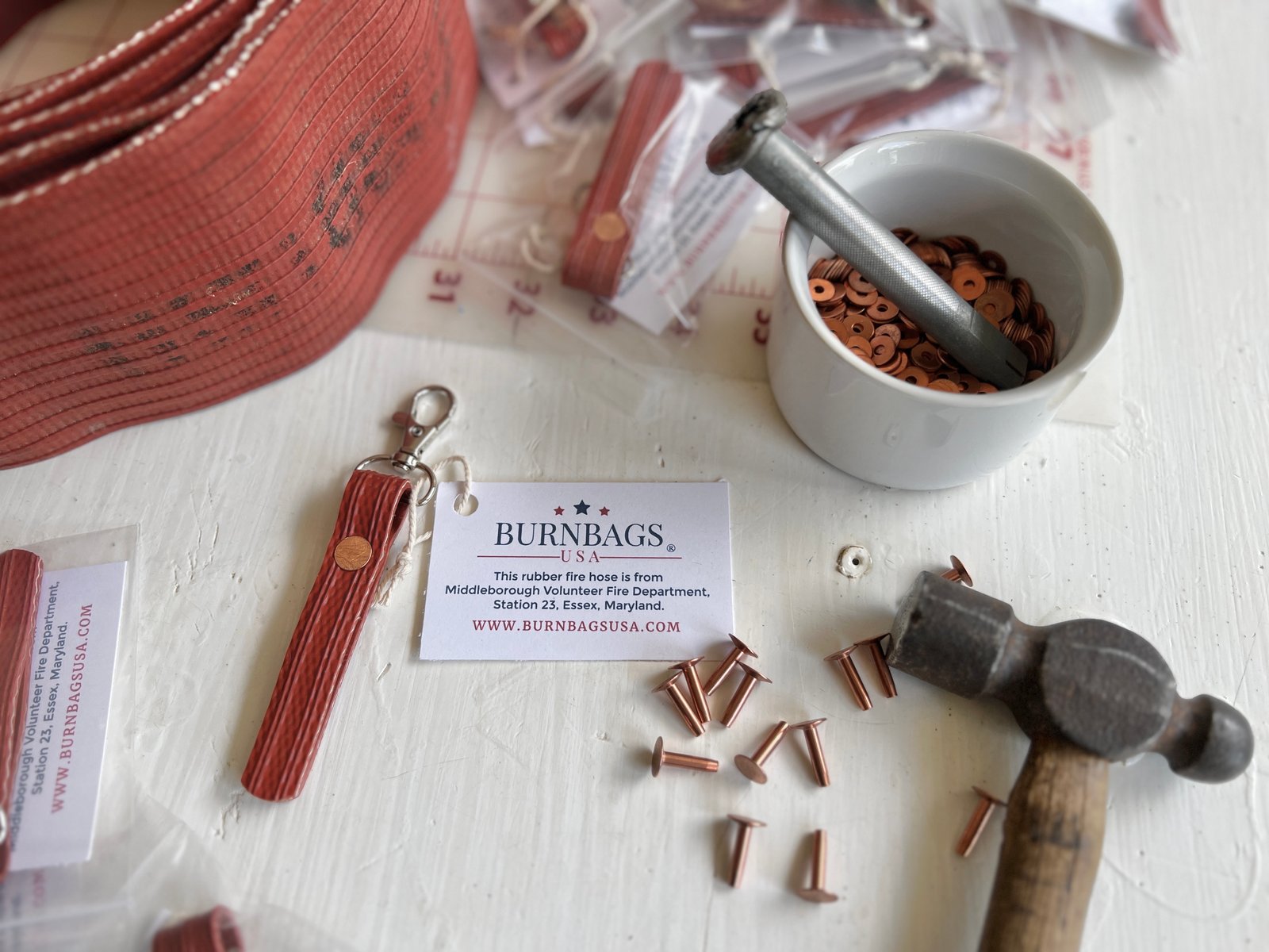 Fire Hose Key Chain